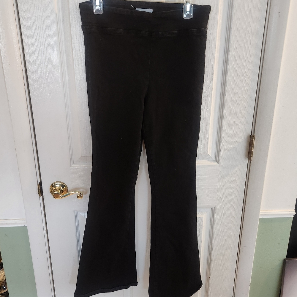 FRAME Jeans Womens 2 The Jet Set Flare Pull On Black Denim High-rise $228 MSRP